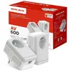 Image de Mercusys Kit CPL Gigabit AV600 avec prise intégrée type F (lot de 2) Vitesse 600Mbps MSE (600 Mbit/s), CPL, Blanc
