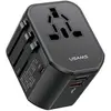 Image de Usams, Adaptateur de voyage, T59 Chargeur de voyage 20W double USB-A + Type-C