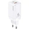 Image de Usams  ad. siec. T41 USB-C+USB GaN 47W PD+QC (only head) Fast Charging bia y/white CC137TC02 (US-CC1 (47 W, 2 ports), Chargeur USB, Blanc