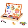 Image de Tooky Toy puzzle magnétique junior 29,5 x 22 cm bois orange/blanc