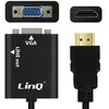 Image de Câble Vidéo et Audio HDMI Mâle vers VGA Femelle et Câble Jack 3.5 mm LinQ Noir