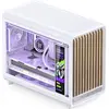 Image de Jonsbo D33 Wood PC-Gehäuse, Mini-Gehäuse, mATX, Tempered Glass - weiss, Holz (Mini-ITX), Boîtier PC, Blanc
