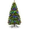 Image de CostwaySapin de Noël Artificiel 120cm Arbre de Noël, Lumières LED multicolore, Pied en Métal 35cm, en PVC, Vert