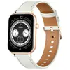 Image de Colmi C28 Smartwatch in Gold with a White Leather Strap (sans carte SIM), Montre connectée