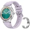 Image de Colmi Smart Watch L28 (Silver-purple + silver steel strap) (sans carte SIM), Montre connectée