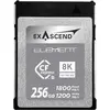Image de Exascend CFexpress Card Type B 256GB R1200/W400 Element Series (Nouveauté) (256 Go, CFexpress type B), Carte mémoire, Noir, Gris