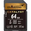 Image de Exascend Catalyst avec adaptateur UHS-I SD Card(V30) 64GB (64 Go, microSDXC, U3, UHS-I), Carte mémoire