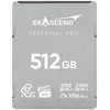 Image de Exascend CFexpress 4.0 Type B Essential Pro Series 512GB (512 Go, CFexpress type B), Carte mémoire, Noir
