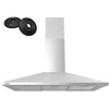 Image de CIARRA Hotte de cuisine 90cm - 370 m³/h - Evacuation ou Recyclage - 3 Vitesses -Classe Energique A++ - Décorative Murale - Inox