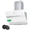 Image de CIARRA Hotte inclinée 60cm - 650m³/h - 4 Vitesses - Booster Fonction - Classe A+++ Hotte de Cuisine - Tactile et Wi-Fi Contrôler - Blanche - 736NWH60