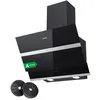 Image de CIARRA Hotte Murale Inclinée 60CM 650m³/h 4 Vitesses - Booster Fonction- commande tactile ou WiFi - Classe A+++ Verre & Inox - Noir - 736NBK60