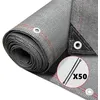 Image de Brise vue occultant en HDPE 230g/m² 1.8x10m avec attaches de fixation gris