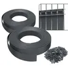 Image de Kit de lamelles occultantes PVC brise vue 150m x 4.7cm avec 300 clips Gris