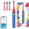 Image de Bitvae, Brosse à dents électrique, Brosse à dents sonique avec application pour enfants, jeu d'embouts BVK7S (bleu)