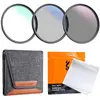 Image de K&F Concept 43MM Keen Slim Blue Coated, MCUV+CPL+ND4 Filter Kit, With Cleaning clothes (43 mm, Filtre ND, Filtre UV), Filtre photo, Multicolore