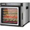 Image de Yashe Déshydrateur alimentaire 1000 W avec affichage LED, contrôle de température précis et 9 plateaux, Déshydrateur alimentaire, Argent