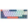 Image de Machenike K500-B61 Clavier de jeu mécanique filaire avec rétroéclairage, interrupteur rouge - blanc et bleu (Sans disposition de clavier, Filaire), Clavier, Rouge, Bleu, Blanc