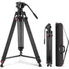 Image de Neewer Professional Video Tripod With Fluid Head (Métal), Trépied, Noir