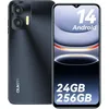 Image de Smartphone OUKITEL C36,24(8+16)Go+256Go/1 To,Android 14,écran 6,56"HD+/90Hz,5150mAh,double SIM 4G Smartphone,noir