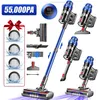 Image de Aspirateur Balai sans Fil,55000 Pa/550 W,Aspirateur sans Fil Autonomie Jusqu'à 70 Min,Système de Filtration à 7 Niveaux,Grande Capacité de 1,8 L Bleu
