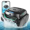 Image de Robot nettoyeur de piscine sans fil pour piscine WYBOT C2 Vision détection de débris avec caméra IA pour piscines jusqu'à 1940 pi² noir et vert