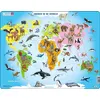 Image de Larsen puzzle Puzzle Maxi Wereldgéographie et animaux 28 pièces