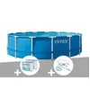Image de Pack piscine tubulaire Intex Metal Frame ronde 4,57 x 1,22 m + 6 cartouches de filtration + Kit d'entretien