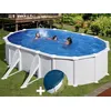 Image de Kit piscine acier blanc Gré Atlantis ovale 5,27 x 3,27 x 1,32 m + Bâche hiver