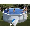 Image de Kit piscine acier blanc Gré Bora Bora ronde 3,20 x 1,22 m + Tapis de sol