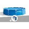 Image de Pack piscine tubulaire Intex Metal Frame ronde 3,05 x 0,76 m + Bâche à bulles