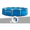 Image de Pack piscine tubulaire Intex Metal Frame ronde 3,66 x 0,76 m + Bâche à bulles
