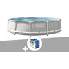 Image de Pack piscine tubulaire Intex Prism Frame ronde 3,66 x 0,76 m + Bâche à bulles