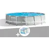 Image de Pack piscine tubulaire Intex Prism Frame ronde 4,57 x 1,07 m + 6 cartouches de filtration
