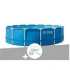 Image de Pack piscine tubulaire Intex Metal Frame ronde 4,57 x 1,22 m + Kit d'entretien
