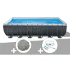 Image de Pack piscine tubulaire Intex Ultra XTR Frame rectangulaire 7,32 x 3,66 x 1,32 m + 20 kg de zéolite + Kit d'entretien