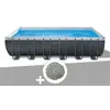 Image de Pack piscine tubulaire Intex Ultra XTR Frame rectangulaire 7,32 x 3,66 x 1,32 m + 20 kg de zéolite