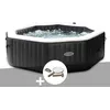 Image de Kit spa gonflable Intex PureSpa Carbone octogonal Bulles et Jets 6 places + Kit d'entretien