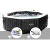 Image de Kit spa gonflable Intex PureSpa Carbone octogonal Bulles et Jets 6 places + 12 filtres + Kit d'entretien