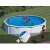 Image de Kit piscine acier blanc Gré Fidji ronde 5,70 x 1,22 m + Tapis de sol
