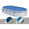 Image de Kit piscine acier blanc Gré Fidji ovale 5,27 x 3,27 x 1,22 m + Bâche hiver + Tapis de sol