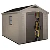 Image de Abri jardin résine Sydney 811 - 8.5 m² - 256.5 x 332 x 243 cm - Marron et beige