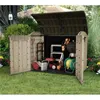 Image de Coffre de rangement extérieur en résine - 2000 litres - Beige et Marron - Abri de stockage de jardin
