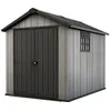 Image de Abri jardin résine Brossium Oakland 759 - 6,6 m² - 229 x 287 x 242 cm - Gris brossé