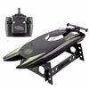 Image de Bateau radio commandé 2.4G RC pour enfants 25KM / H course à grande vitesse 2 canaux A - Noir