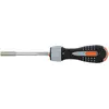 Image de Bahco, Tournevis, Tournevis hexagonal léger 1/4" avec LED et manche à cliquet pour vis Phillips, Pozidriv et Schlips. (hexagone)