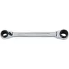 Image de Bahco, Clé à molette, Clé polygonale à cliquet 4 en 1 (16 mm, 17 mm, 18 mm, 19 mm)