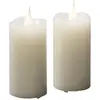 Image de Konstsmide, Bougie à LED, Set de bougies LED cire véritable, 5 cm x 10 cm,Blanc crème (2x)