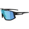Image de Bliz, Unisexe, Lunettes de sport, Fusion (Blanc, Noir, Noir mat, Smoke w Blue Multi), Noir, Bleu