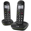 Image de DORO PhoneEasy 110 Duo - Téléphone sans fil avec ID d'appelant/appel en instance - DECT\GAP - noir + combiné supplémentaire