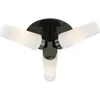 Image de Markslöjd, Plafonnier, BRASTAD Ceiling 3L Black/White IP44